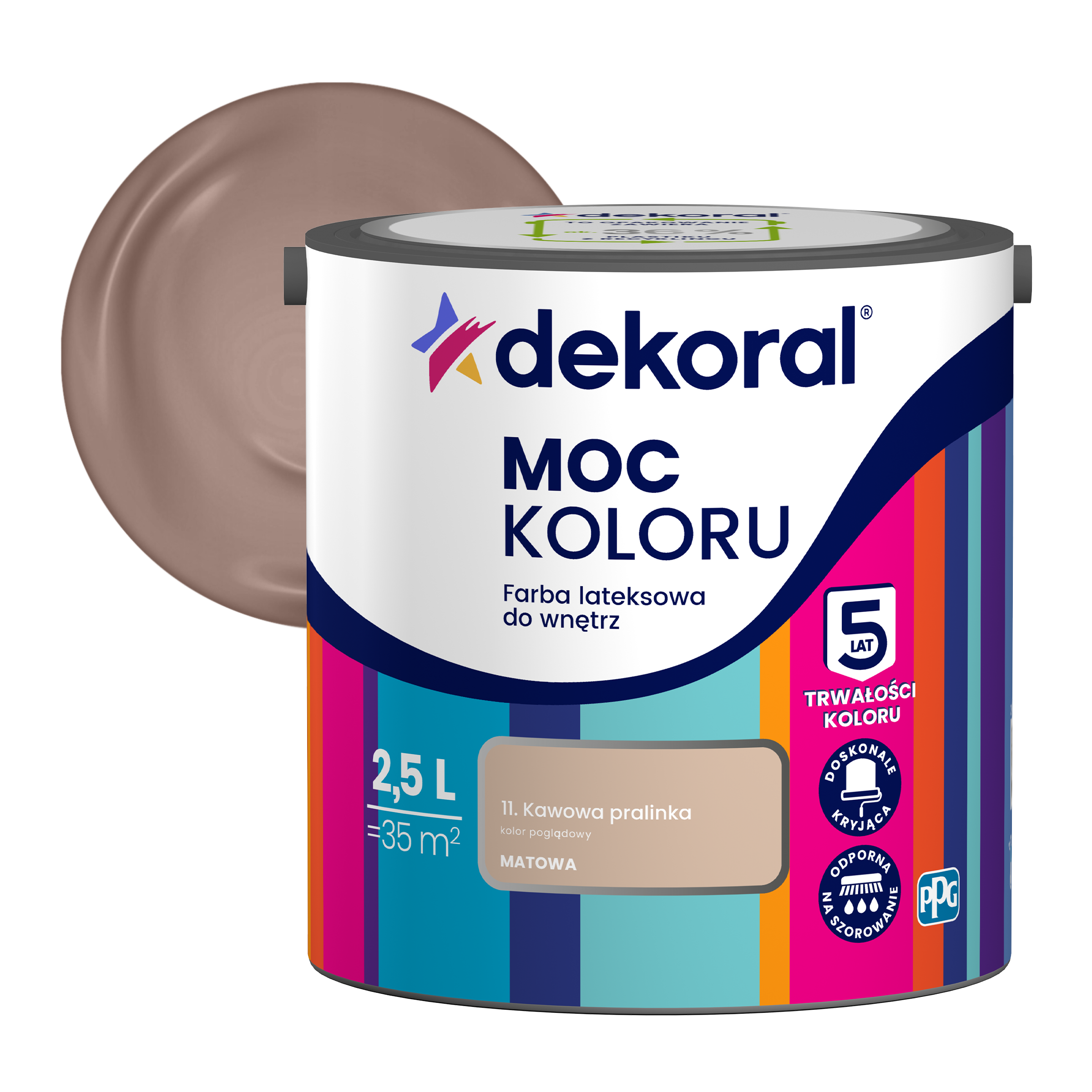 DEKORAL MOC KOLORU 2,5 L- farba lateksowa - obrazek 8