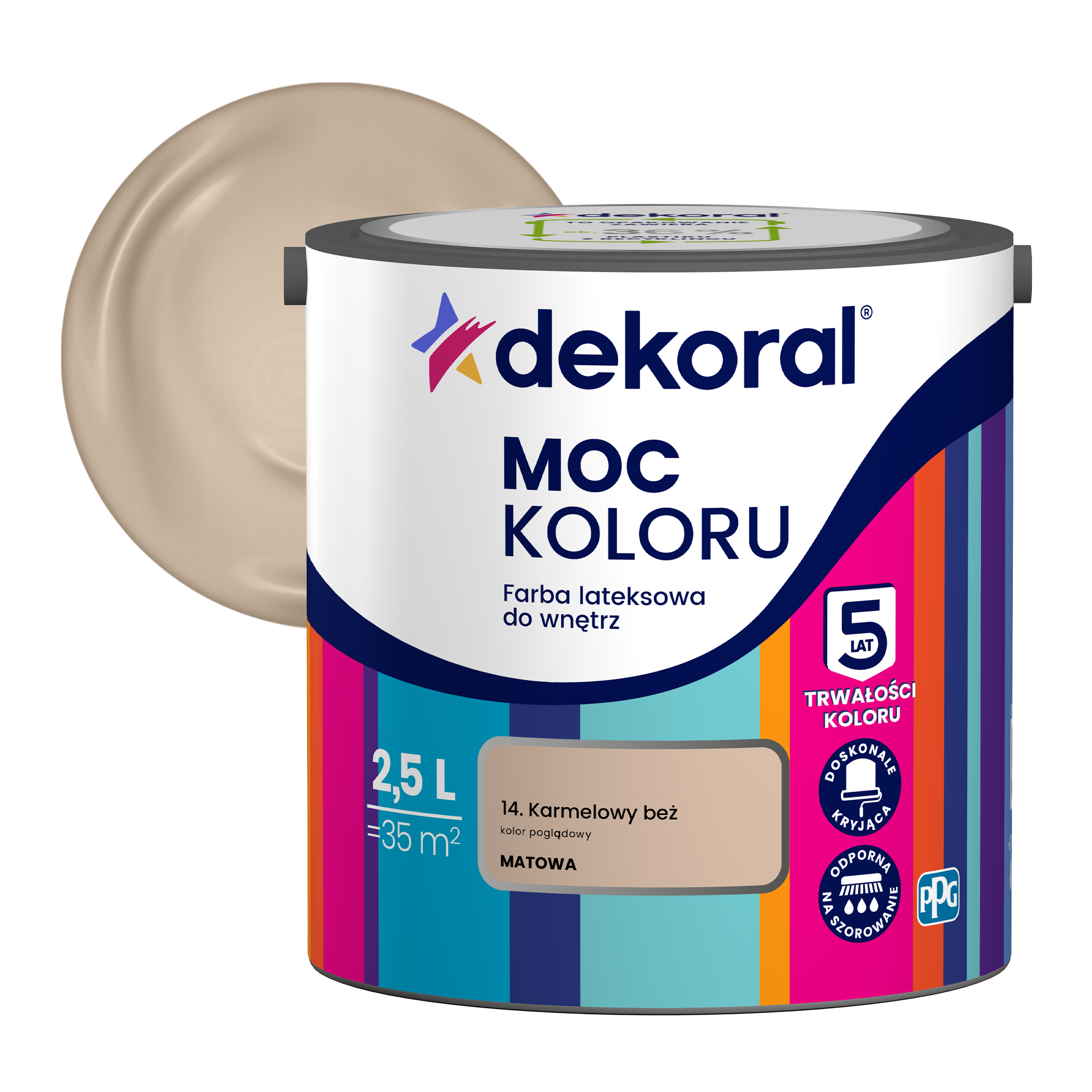 DEKORAL MOC KOLORU 2,5 L- farba lateksowa - obrazek 9