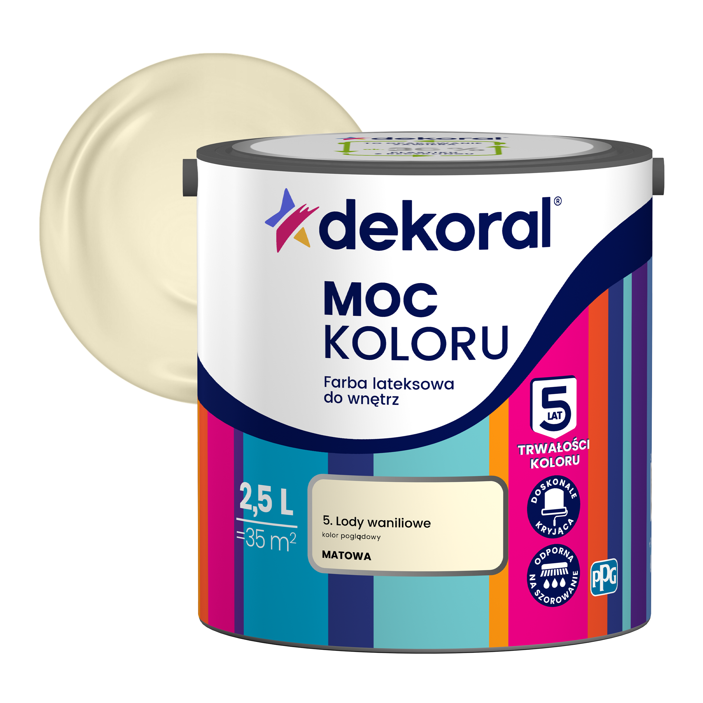 DEKORAL MOC KOLORU 2,5 L- farba lateksowa - obrazek 4