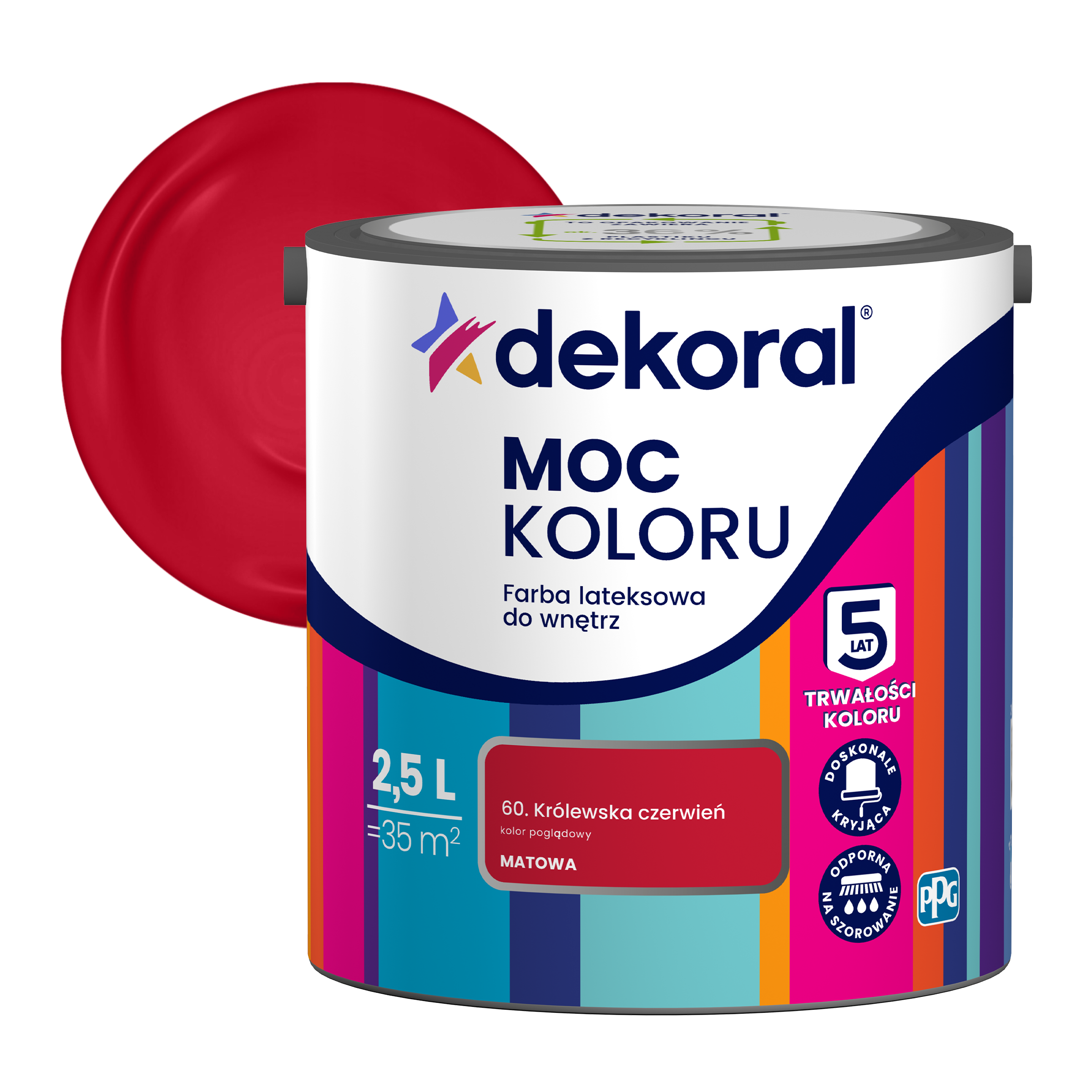 DEKORAL MOC KOLORU 2,5 L- farba lateksowa - obrazek 2